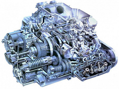 GL1200 Engine Cutaway Diagram